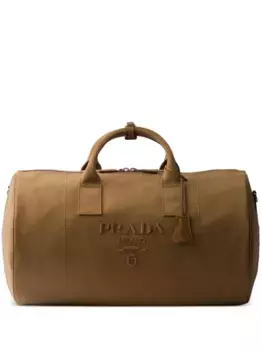 Сумка с тисненым логотипом Prada, коричневый