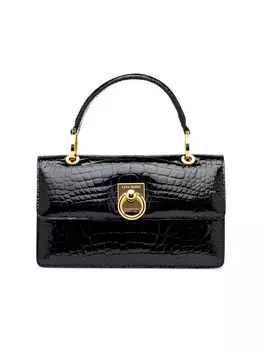 Сумка с верхней ручкой и кольцом Lana Marks, черный