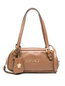 Сумка с верхней ручкой и логотипом Versace, коричневый