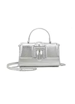 Сумка с верхней ручкой и пряжкой KOKO COUTURE, серебро