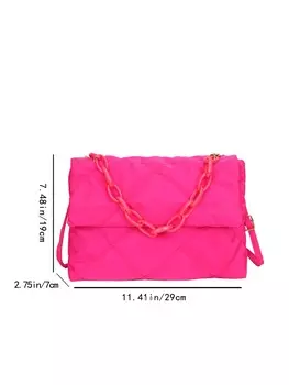 Сумка с вышитым узором из страз, розовый