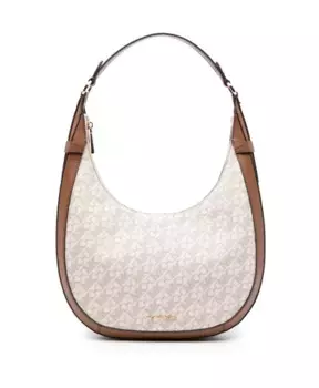 Сумка с закругленными краями и принтом монограммы Michael Kors, белый