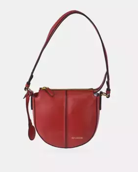 Сумка Saddle Guy Laroche из кожи наппа черного цвета, красный