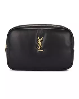 Сумка Saint Laurent Cassandre Cosmetic Pouch, нуар