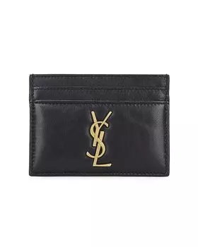 Сумка Saint Laurent Cassandre Credit Card Case, нуар