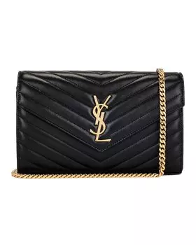 Сумка Saint Laurent Cassandre Wallet On Chain, неро