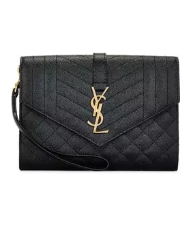 Сумка Saint Laurent Envelope Flap Pouch, нуар