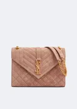 Сумка SAINT LAURENT Envelope medium chain bag, бежевый