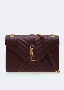 Сумка SAINT LAURENT Envelope medium chain bag, бордовый