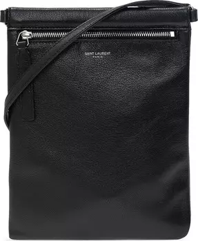 Сумка Saint Laurent Flat Bag Crossbody Black, черный