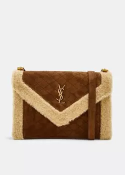 Сумка SAINT LAURENT Gaby medium satchel, коричневый