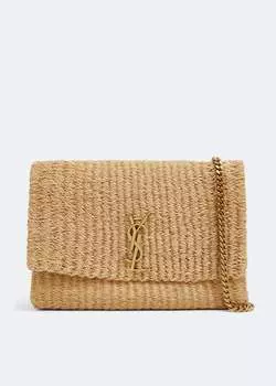 Сумка SAINT LAURENT Kate medium supple chain bag, бежевый