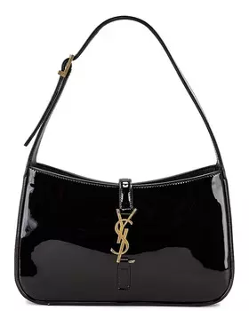 Сумка Saint Laurent Le 5 A 7 Patent Hobo, неро