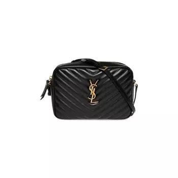 Сумка Saint Laurent Lou Quilted Crossbody Bag, черный