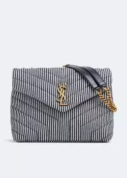 Сумка SAINT LAURENT Loulou small chain bag, синий
