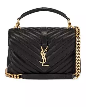 Сумка Saint Laurent Medium College Chain, нуар