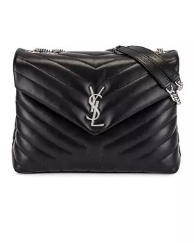 Сумка Saint Laurent Medium Loulou Chain, цвет Nero & Nero