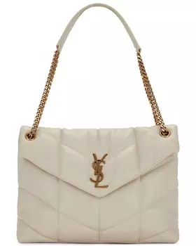 Сумка Saint Laurent Medium Puffer Chain, цвет Crema Soft