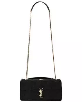 Сумка Saint Laurent Medium Satin Jamie Chain, цвет Nero & Nero
