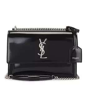 Сумка Saint Laurent Medium Sunset Chain, нуар