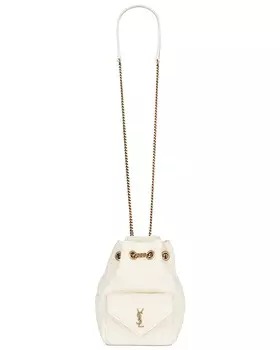 Сумка Saint Laurent Mini Bucket, цвет Vanilla Ice