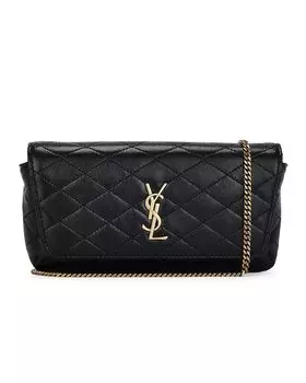 Сумка Saint Laurent Mini Gaby Phone Holder Chain, неро