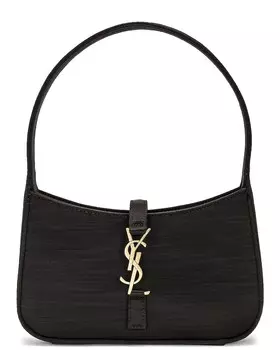 Сумка Saint Laurent Mini Satin Le 5 A 7 Tri Metal, неро