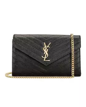 Сумка Saint Laurent Monogramme Chain Wallet, неро