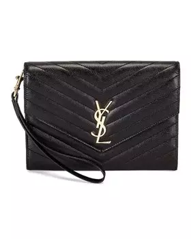Сумка Saint Laurent Monogramme Clutch, нуар