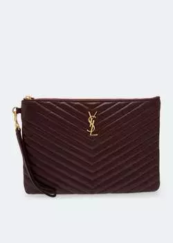 Сумка SAINT LAURENT Monogramme pouch, бордовый