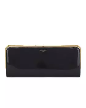 Сумка Saint Laurent New Minaudiere Charniere Clutch, нуар
