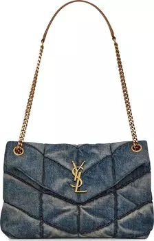Сумка Saint Laurent Puffer Small Bag Rodeo Blue, синий