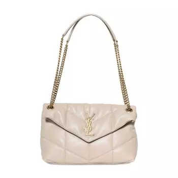 Сумка Saint Laurent Puffer Small, цвет Dark/Beige