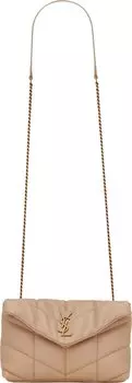 Сумка Saint Laurent Puffer Toy Bag Dark Beige, загар