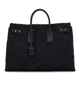 Сумка Saint Laurent Raffia Sac De Jour, неро