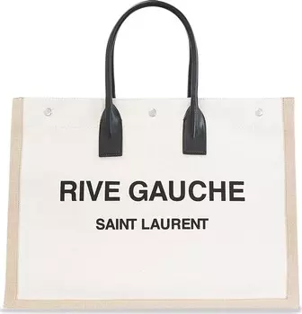 Сумка Saint Laurent Rive Gauche Lino Legend Large Tote Bag Natural, загар