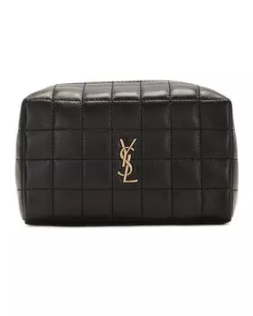 Сумка Saint Laurent Small Cassandre Cosmetic Pouch, нуар