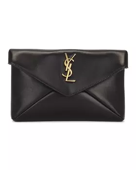 Сумка Saint Laurent Small Cassandre Envelope Pouch, нуар