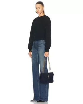 Сумка Saint Laurent Small Loulou Chain, темно-синий