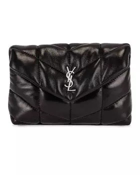 Сумка Saint Laurent Small Puffer Pouch, нуар