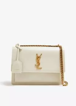 Сумка Saint Laurent Sunset Medium Chain, белый