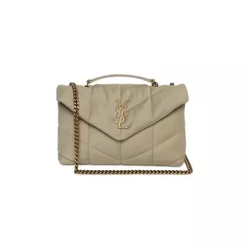 Сумка Saint Laurent Toy Puffer Bag, цвет Cool/Beige/Cool/Beig