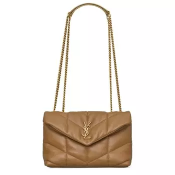 Сумка Saint Laurent Toy Puffer, цвет Dark Cork