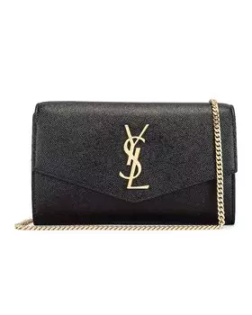 Сумка Saint Laurent Uptown Flap Chain Wallet, неро