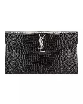 Сумка Saint Laurent Uptown Medium Envelope Clutch, черный