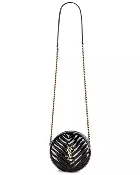Сумка Saint Laurent Vinyle Patent Round, неро