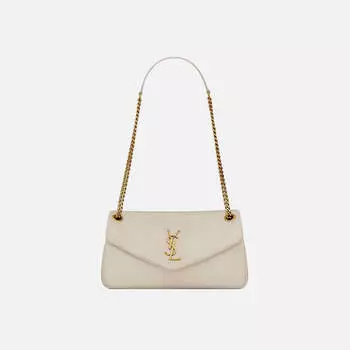 Сумка Saint Laurent YSL Calypso Puff Bag, цвет Crema Soft