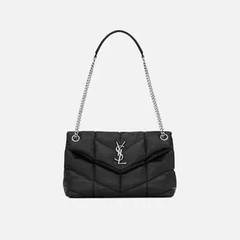 Сумка Saint Laurent YSL Puffer S Bag, цвет Nero/Silver Hardware