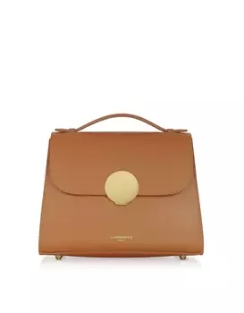 Сумка-саквояж Bombo с верхней ручкой и ремешком Le Parmentier, коньяк