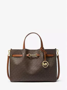 Сумка-Саквояж Carson среднего размера с фирменным логотипом Michael Kors, коричневый